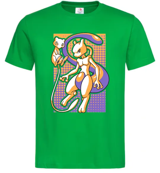 Чоловіча футболка Mewtwo pokemon Зелений фото