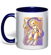 Чашка з кольоровою ручкою Mewtwo pokemon Глибокий темно-синій фото