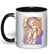 Чашка з кольоровою ручкою Mewtwo pokemon Чорний фото