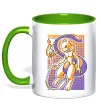 Чашка з кольоровою ручкою Mewtwo pokemon Лаймовий фото