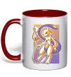 Чашка з кольоровою ручкою Mewtwo pokemon Червоний фото