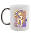 Чашка з кольоровою ручкою Mewtwo pokemon Срібло фото