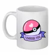 Чашка керамическая Pokeball I choose you Белый фото