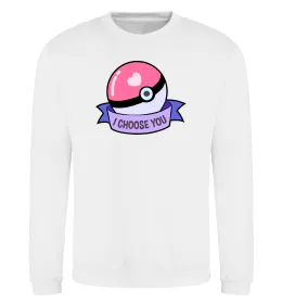Свитшот Pokeball I choose you Белый фото