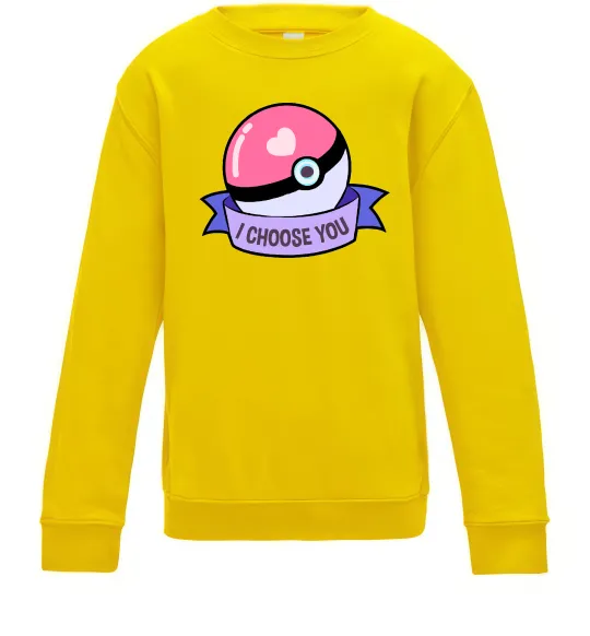 Детский Свитшот Pokeball I choose you Солнечно желтый фото