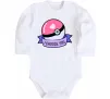 Детский боди Pokeball I choose you Белый фото