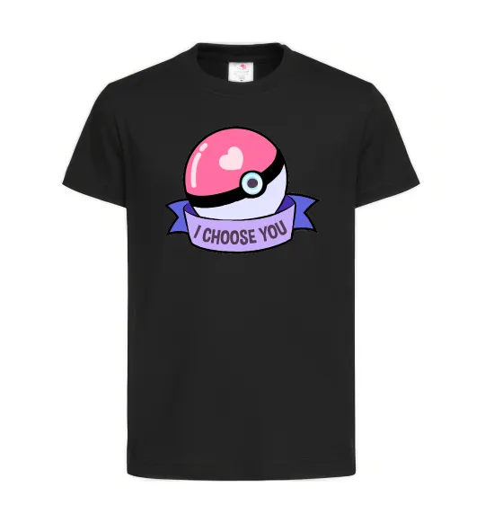 Детская футболка Pokeball I choose you Черный фото