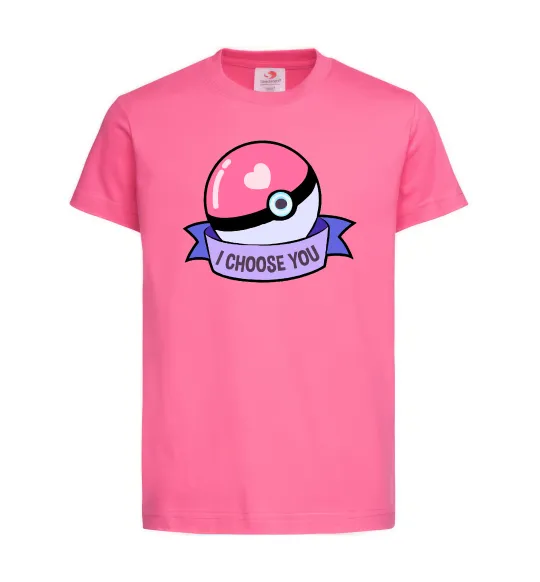 Детская футболка Pokeball I choose you Ярко-розовый фото