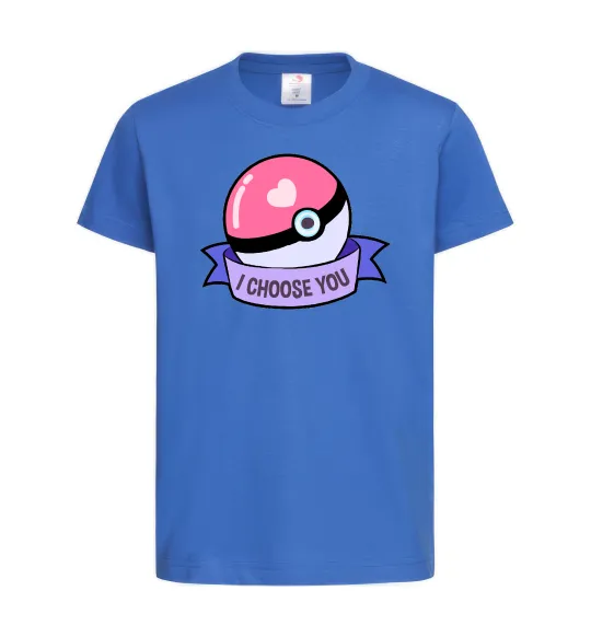 Детская футболка Pokeball I choose you Ярко-синий фото
