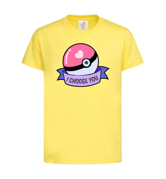 Детская футболка Pokeball I choose you Лимонный фото