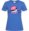 Женская футболка Pokeball I choose you Ярко-синий фото