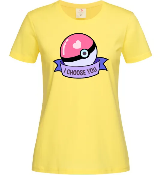 Женская футболка Pokeball I choose you Лимонный фото