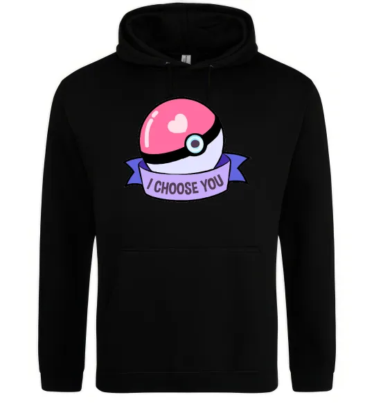 Мужская толстовка (худи) Pokeball I choose you Черный фото