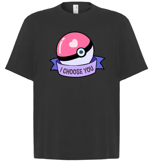 Футболка Оверсайз Pokeball I choose you Черный фото