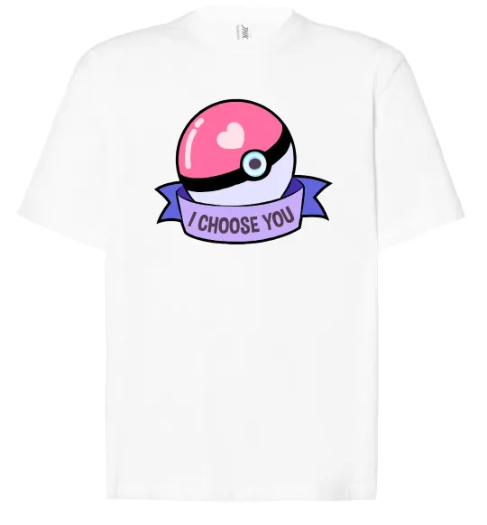 Футболка Оверсайз Pokeball I choose you Белый фото