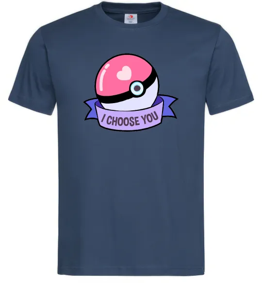 Мужская футболка Pokeball I choose you Темно-синий фото