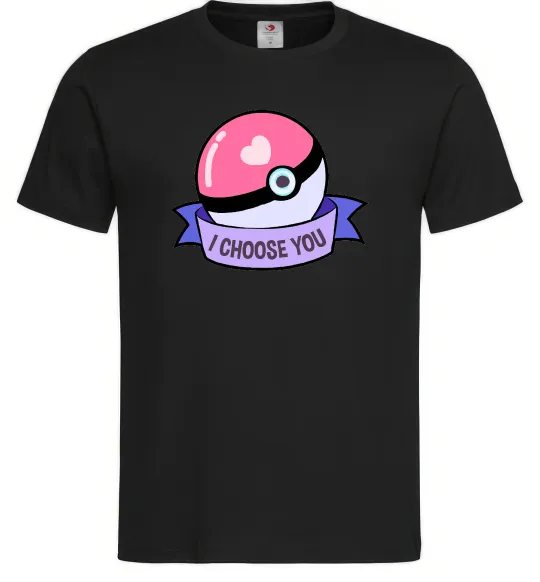 Мужская футболка Pokeball I choose you Черный фото