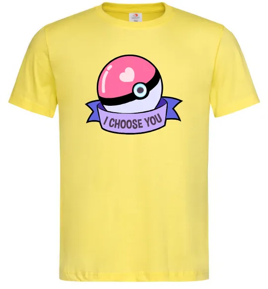 Мужская футболка Pokeball I choose you Лимонный фото
