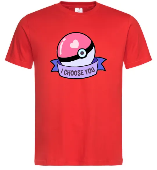 Мужская футболка Pokeball I choose you Красный фото
