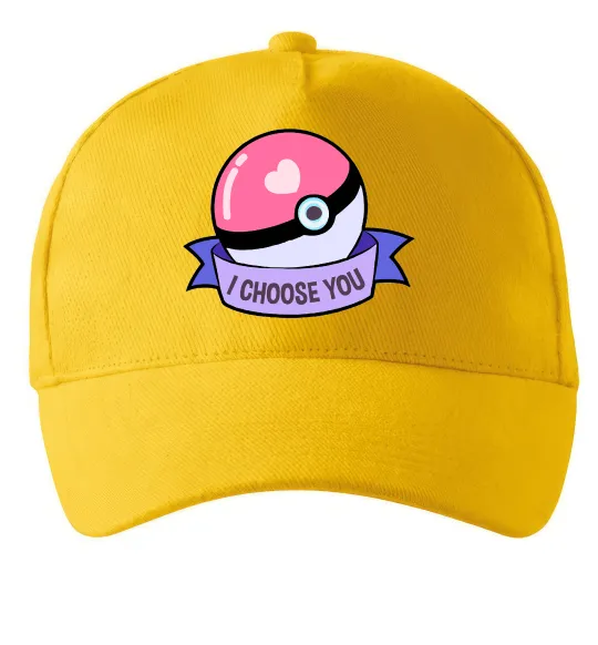 Кепка Pokeball I choose you Солнечно желтый фото