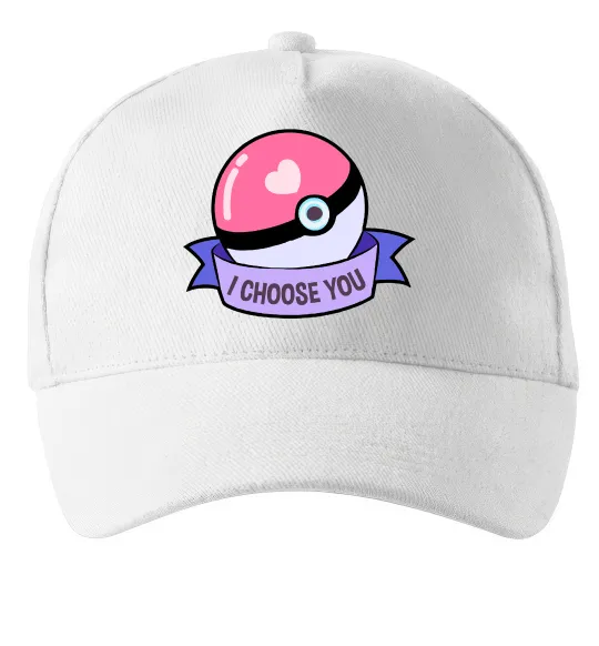 Кепка Pokeball I choose you Белый фото