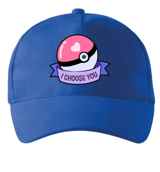 Кепка Pokeball I choose you Ярко-синий фото