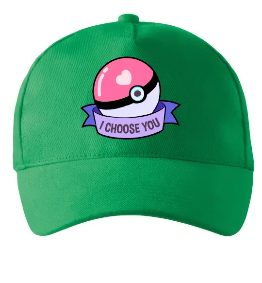 Кепка Pokeball I choose you Зеленый фото