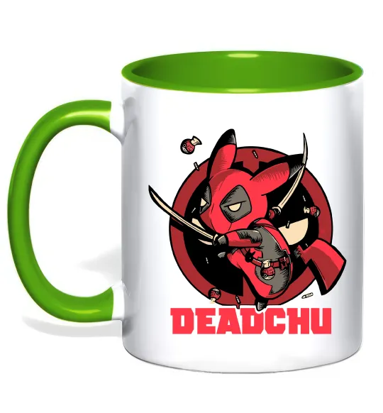 Чашка з кольоровою ручкою Deadchu Лаймовий фото