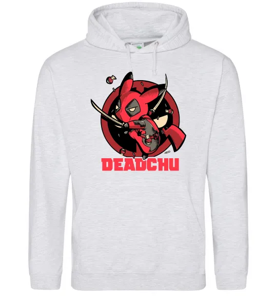 Женская толстовка (худи) Deadchu Серый меланж фото