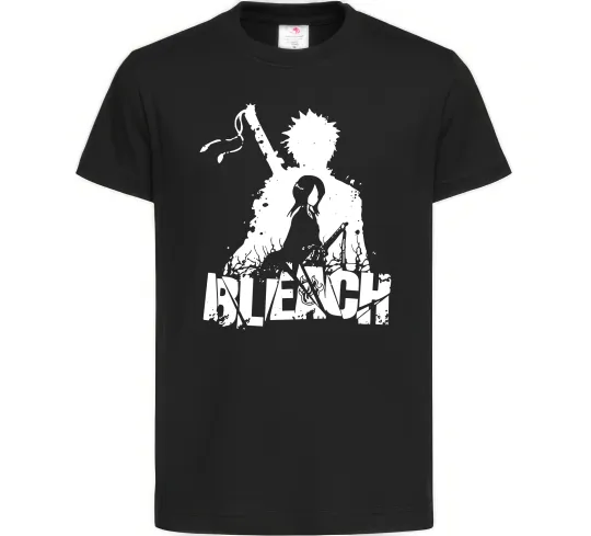 Дитяча футболка Bleach Ichigo Rukia Чорний фото