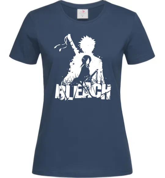 Жіноча футболка Bleach Ichigo Rukia Темно-синій фото