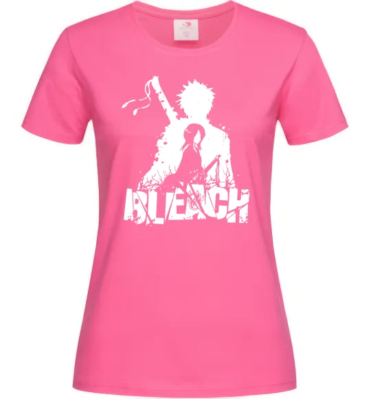 Жіноча футболка Bleach Ichigo Rukia Яскраво-рожевий фото