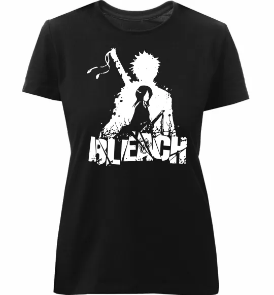 Жіноча преміум футболка Bleach Ichigo Rukia Чорний фото