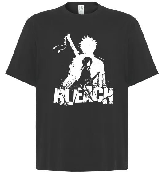 Футболка Оверсайз Bleach Ichigo Rukia Чорний фото