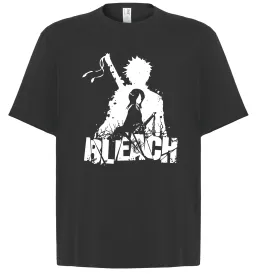 Футболка Оверсайз Бліч маска Чорний фото