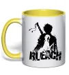 Чашка з кольоровою ручкою Bleach Ichigo Rukia Сонячно жовтий Чашка з кольоровою ручкою Bleach Ichigo Rukia Сонячно жовтий фото