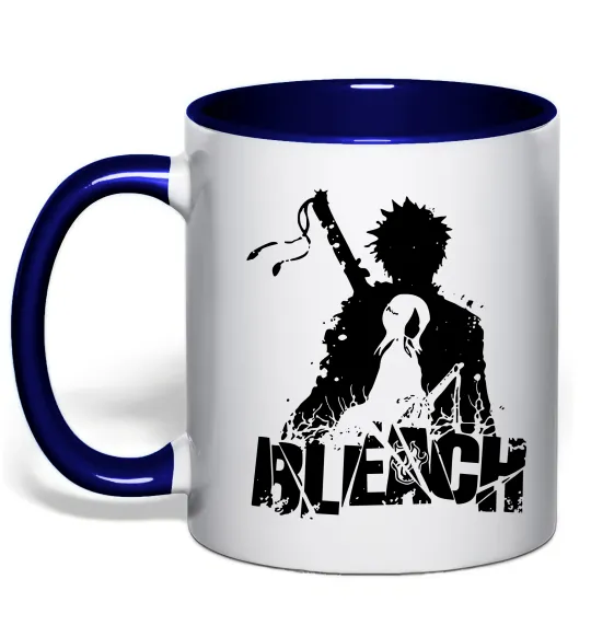 Чашка з кольоровою ручкою Bleach Ichigo Rukia Глибокий темно-синій фото