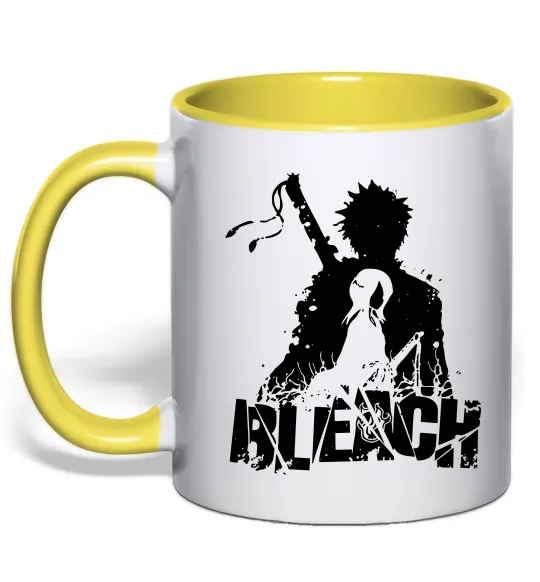 Чашка с цветной ручкой Bleach Ichigo Rukia Лимонный фото