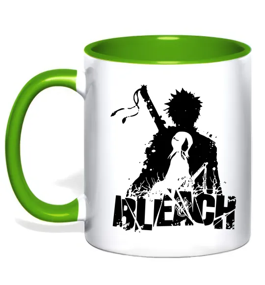 Чашка с цветной ручкой Bleach Ichigo Rukia Лаймовый фото