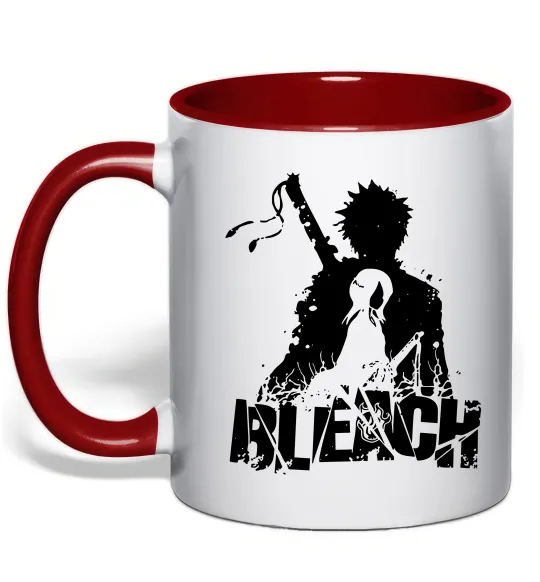Чашка з кольоровою ручкою Bleach Ichigo Rukia Червоний фото