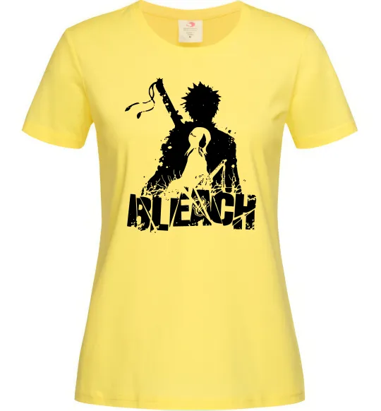 Жіноча футболка Bleach Ichigo Rukia Лимонний фото