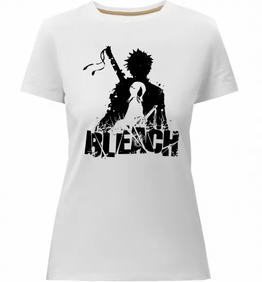 Жіноча преміум футболка Bleach Ichigo Rukia Білий фото