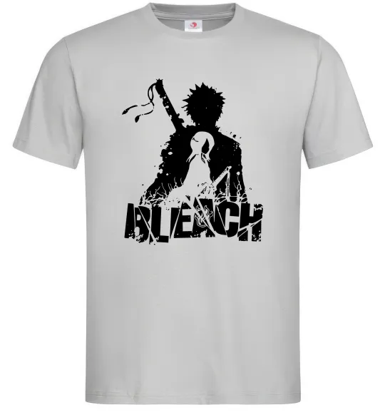 Чоловіча футболка Bleach Ichigo Rukia Сірий фото