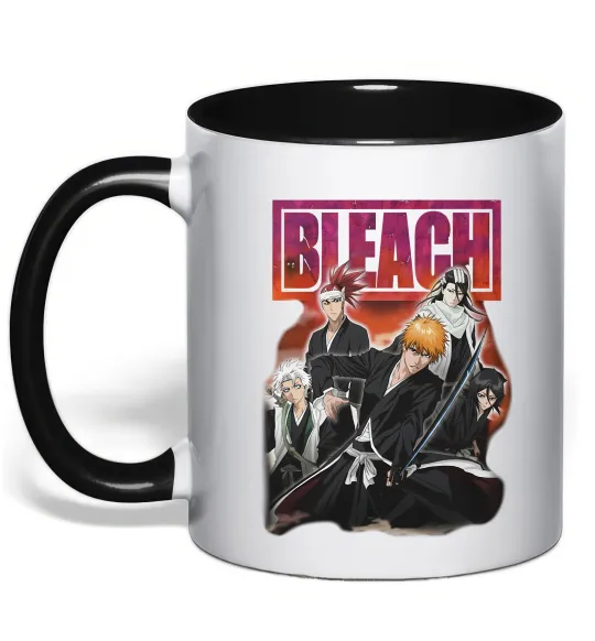 Чашка з кольоровою ручкою Bleach Чорний фото