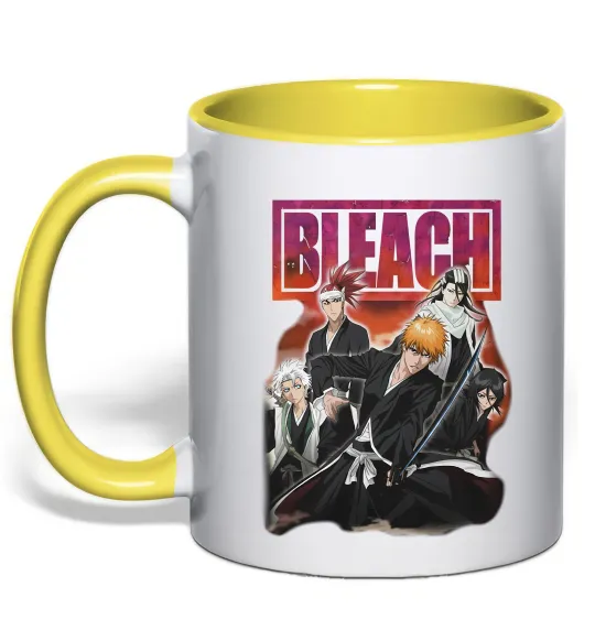 Чашка с цветной ручкой Bleach Лимонный фото