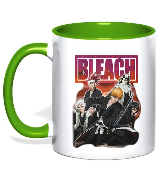 Чашка з кольоровою ручкою Bleach Зелений фото