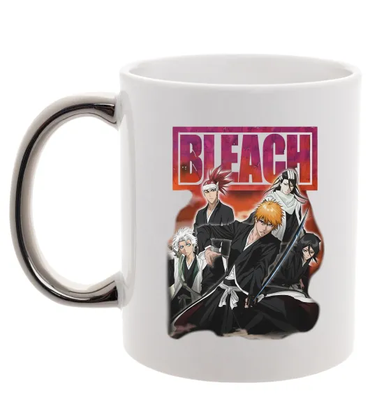Чашка з кольоровою ручкою Bleach Срібло фото