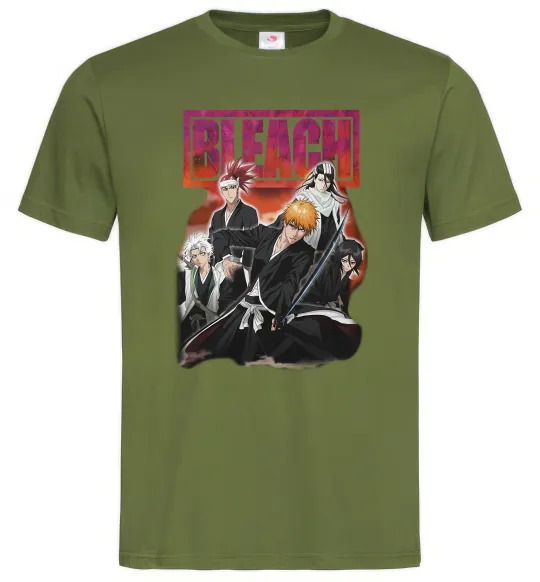 Чоловіча футболка Bleach Оливковий фото