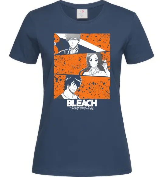 Жіноча футболка Bleach thousand year Темно-синій фото