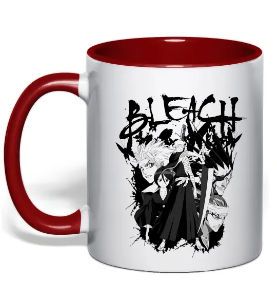 Чашка з кольоровою ручкою Бліч Червоний фото